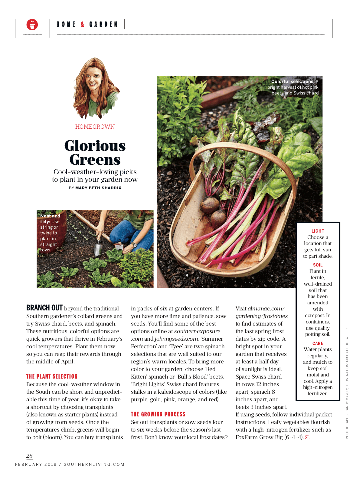 Southern Living Feb18 Homegrown Gardening