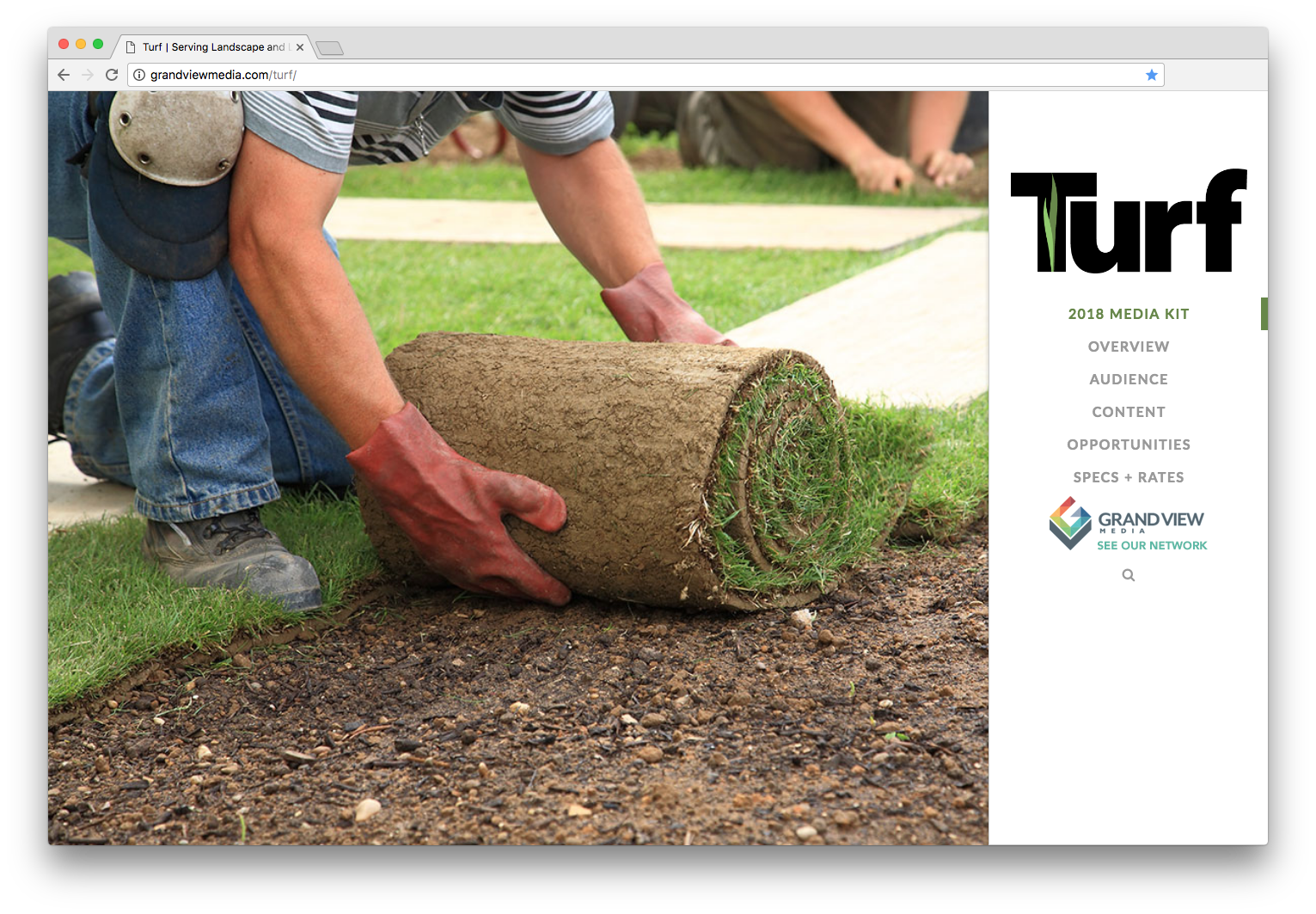 Turf Digital Media Kit Home Page